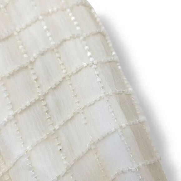 Vintage Carolyn Barton 100% Silk Beaded Evening Jacket in Ivory/Sea Blue Size M - Picture 13 of 16